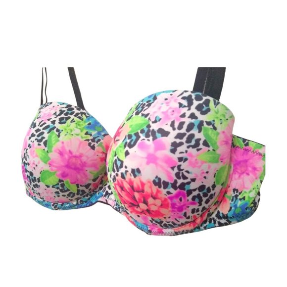Victorias Secret Womens Colorful Everywhere Floral Pushup Underwire Bra Size 36B - Picture 5 of 11